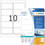 HERMA Wiederabl&ouml;sbare Etiketten 4349 Selbstklebend DIN A4 Wei&szlig; 9,6 x 5,08 cm 25