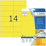 HERMA Special Etiketten 5058 Selbstklebend DIN A4 Gelb 10,5 x 4,23 cm 20 Blatt &agrave; 14