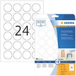 HERMA Wiederabl&ouml;sbare Etiketten 4236 Transparent Rund 600 Etiketten pro Packung