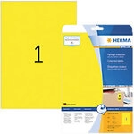 HERMA Special Etiketten 4421 Selbstklebend DIN A4 Gelb 21 x 29,7 cm 20 Blatt &agrave; 1