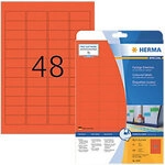 HERMA Special Etiketten 4367 Selbstklebend DIN A4 Rot 4,57 x 2,12 cm 20 Blatt &agrave; 48