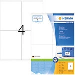 HERMA Universaletiketten 4454 Wei&szlig; DIN A4 105 x 144 mm 100 Blatt &agrave; 4 Etiketten