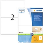 HERMA Universaletiketten 4249 Wei&szlig; DIN A4 199,6 x 143,5 mm 100 Blatt &agrave; 2 Etiketten