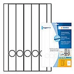 HERMA Ordneretiketten Selbstklebend Schmal 5158 34 x 297 mm Wei&szlig; 25 Blatt &agrave; 5