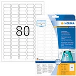 HERMA Wiederabl&ouml;sbare Etiketten 10002 Selbstklebend DIN A4 Wei&szlig; 35,6 x 16,9 mm 25