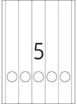 HERMA Ordneretiketten Haftend Schmal 4830 DIN A4 38 x 297 mm Wei&szlig; 25 Blatt &agrave; 5