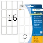 HERMA Mehrzwecketiketten 10613 Wei&szlig; Rechteckig 25 x 40 mm 32 Blatt &agrave; 16 Etiketten