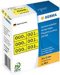 HERMA Nummernetiketten 4801 Haftend Gelb 10 x 22 mm 3000 St&uuml;ck 1060261