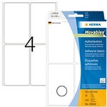 HERMA Mehrzwecketiketten 10618 Wei&szlig; Rechteckig 52 x 82 mm 32 Blatt &agrave; 4 Etiketten