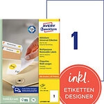 AVERY Zweckform Abl&ouml;sbar Universaletiketten L4735REV-100 Selbstklebend DIN A4 Wei&szlig;
