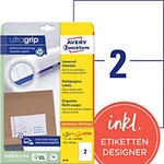 AVERY Zweckform ultragrip Universaletiketten 6176 Selbstklebend DIN A4 Wei&szlig; 21 x