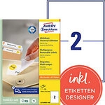 AVERY Zweckform Abl&ouml;sbar Universaletiketten L4734REV-100 Selbstklebend DIN A4 Wei&szlig;