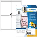 HERMA Transparente Etiketten 8019 Rechteckig DIN A4 99,1 x 139 mm 25 Blatt &agrave; 4