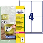 AVERY Zweckform Wetterfeste Etiketten L4774REV-20 Selbsthaftend DIN A4 Wei&szlig; 99,1 x