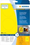HERMA Wetterfeste Etiketten 8035 Gelb &Oslash;13 mm 25 Blatt &agrave; 6 Etiketten 1060214
