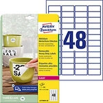 AVERY Zweckform L4778REV-20 Wetterfeste Etiketten DIN A4 Wei&szlig; 45,7 x 21,2 mm 20