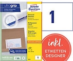 AVERY Zweckform ultragrip Universaletiketten 6135 Selbstklebend DIN A5 Wei&szlig; 210 x