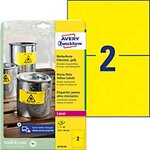 AVERY Zweckform Wetterfeste Etiketten L6130-20 Selbsthaftend DIN A4 Gelb 210 x 148 mm