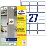 AVERY Zweckform Stark haftend Etiketten L7874-20 Selbsthaftend DIN A4 Wei&szlig; 63,5 x