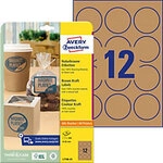 Avery L7106-25 Etiketten DIN A4 Braun 60 mm 25 Blatt &agrave; 12 Etiketten 1175589