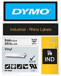DYMO Schriftband RHINO 18443 Vinyl Schwarz auf Wei&szlig; 9 mm x 5,5 m 6202350