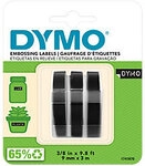 Dymo 3D Pr&auml;geetiketten S0847730 Wei&szlig; auf Schwarz 9 mm x 3 m 3 St&uuml;ck