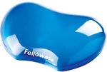 Fellowes Handgelenkauflage mit Mauspad Crystals Gel Flex Blau 1142433
