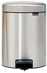 Brabantia Edelstahl Treteimer 5 L 26,3 (B) x 21,7 (T) x 30,2 (H) cm Silber 1195709