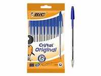 BIC Cristal Original Kugelschreiber Blau Mittel 0.4 mm 10 Stück