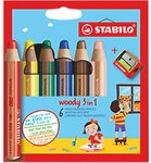 STABILO woody 3 in 1 Buntstifte Farbig sortiert 8806-2 6 St&uuml;ck