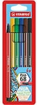 STABILO Pen 68 Filzstift 1 mm Mittel Farbig sortiert 6 St&uuml;ck 6806