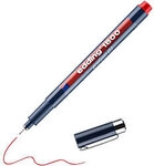 edding 1800 Fineliner Extra Fein Rundspitze - 0,25 mm Rot Nachf&uuml;llbar