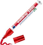 edding 3300 Permanentmarker 100% Recycelt Breit Keilspitze 1 - 5 mm Rot Nachf&uuml;llbar