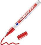 edding 751 Permanent Lackmarker Rot Fein Rundspitze 1 - 2 mm Wasserbest&auml;ndig