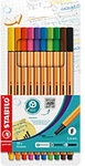 STABILO point 88 Fineliner 0,4 mm Nadelspitze Farbig sortiert 10 St&uuml;ck 8810