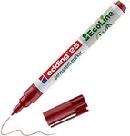 edding ecoline E-25 Permanentmarker Rundspitze - 1 mm Rot Nachf&uuml;llbar 1290222