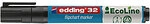edding EcoLine 32 Flipchart-Marker Mittel Keilspitze 1 - 5 mm Schwarz...