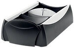 HAN Visitenkartenbox Delta VIP DIN A7 500 Karten Silber, Schwarz 12 x 25,5 x 8...