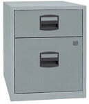Bisley Home Beistellschrank Mobil Silber 413 x 400 x 528 mm 6476175