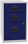 Bisley Home Beistellschrank 3 Schubladen Lichtgrau, Oxfordblau 413 x 400 x 672...