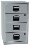 Bisley Home Beistellschrank 3 Schubladen Silber 413 x 400 x 672 mm 6476229