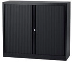Bisley Rollladenschrank Kunststoff, Stahl 2 Fachb&ouml;den Abschlie&szlig;bar 1.200 x...
