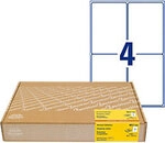 AVERY Zweckform Adressetiketten 8017-300 Selbstklebend DIN A4 Wei&szlig; 9,91 x 14,35 cm