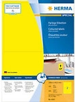 HERMA Universaletiketten 4565 Selbstklebend Gelb 19,9 x 14,3 cm 100 Blatt &agrave; 2