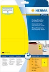 HERMA Universaletiketten 4561 Selbstklebend Gelb 10,5 x 14,8 cm 20 Blatt &agrave; 4