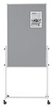 magnetoplan Filz Pinnwand Magnetisch 75 (B) x 2,2 (H) cm Aluminium Grau, Wei&szlig;
