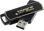 Integral USB-Stick 8 GB USB Typ-A Schwarz, Gold 1285609