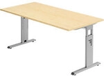 Hammerbacher Matrix VOS H&ouml;henverstellbar Schreibtisch Rechteckig Ahorn C-Fu&szlig; 1.600