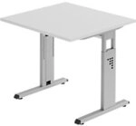 Hammerbacher Matrix VOS H&ouml;henverstellbar Schreibtisch Quadratisch Grau C-Fu&szlig; 800
