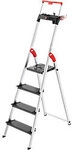 Hailo Stufenleiter L100 Topline Silber 4 Stufen 45 x 85 x 165 cm 1012064